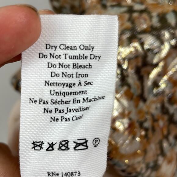 LoveShackFancy Tara Gold Ruffle Off Shoulder Maxi Dress - Picture 14 of 14